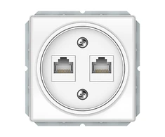 Kompiuterio lizdas VILMA STANDARD ST 150 be rėmelio, 2 vietų (2xRJ45 CAT5E UTP), baltas