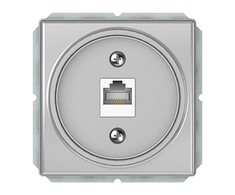 Kompiuterio lizdas VILMA STANDARD ST 150 be rėmelio, 1 vietos (1xRJ45 CAT5E UTP), metalo spalvos