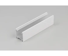 Komplektas - LED profilis LINEA20, baltas, 2m, su dangteliu F CLICK, užbaigimais ir montavimo elementais