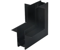 L tipo įleidžiamo magnetinio bėgelio kampinis sujungimas MAGNETIC, juodas