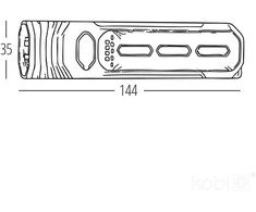 LED įkraunamas žibintuvėlis X-MPR 4, juodas, 6000K