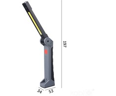 LED įkraunamas žibintuvėlis X-MPR 9, juodas, 6000K