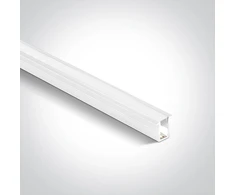 LED įleidžiamas profilis, baltas, su dangteliu, 2m, 7901R/W