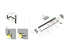 Bikuva.lt LED juostos kampinis profilis CORNER10.v2, juodas, 2m