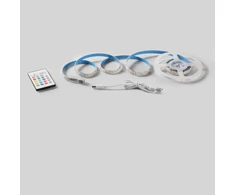 LED juostos komplektas, RGB, IP65, 2m, su USB jungtimi ir nuotolinio valdymo pultu