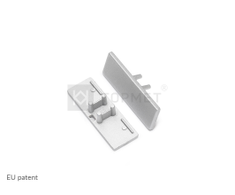 LED juostos profilio BACK10 užbaigimo elementas, sidabrinis