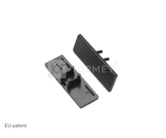 LED juostos profilio BACK10 užbaigimo elementas, juodas