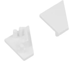 Bikuva.lt LED juostos profilio CORNER10.v2 užbaigimai, balti, 2vnt.