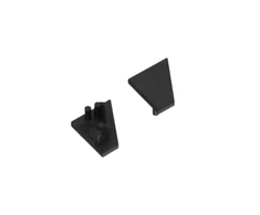 Bikuva.lt LED juostos profilio CORNER10.v2 užbaigimai, juodi, 2vnt.