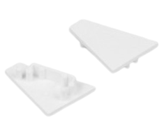 LED juostos profilio CORNER16.V2 užbaigimai, balti, 2vnt.
