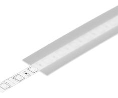 LED juostos profilio dangtelis A6 SLIDE, matinis, 2m