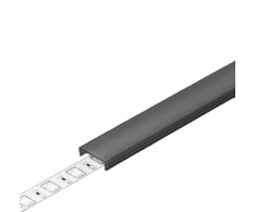 Bikuva.lt LED juostos profilio dangtelis C CLICK, juodas, 3m