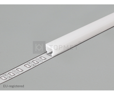 LED juostos profilio dangtelis C1 CLICK, baltas, 3m