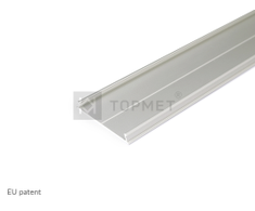 LED juostos profilio dangtelis C10, anoduotas aliuminis, 2m