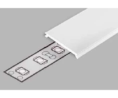 Bikuvalt LED juostos profilio dangtelis C3 CLICK, baltas, 3m