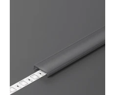 Bikuvalt LED juostos profilio dangtelis C3 CLICK, juodas, 2m
