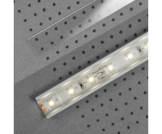 LED juostos profilio dangtelis E, skaidrus, 2m