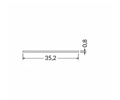 LED juostos profilio dangtelis H SLIDE, matinis, 2m