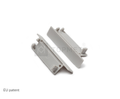 LED juostos profilio FLAT8 užbaigimo elementas, pilkas
