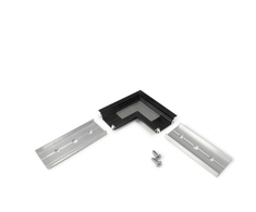 LED juostos profilio GROOVE14 kampinis sujungimas 90°, juodai anoduotas