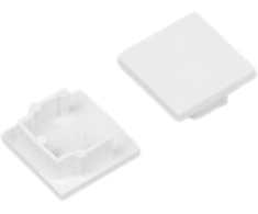 LED juostos profilio HOOD14 užbaigimo elementai, balti, 2vnt.