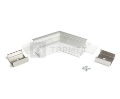 LED juostos profilio LINEA-IN20 120 laipsnių kampinis sujungimas, anoduotas aliuminis