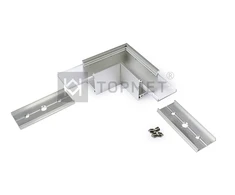 Bikuva.lt LED juostos profilio LINEA20 kampinė 90° jungtis, anoduota