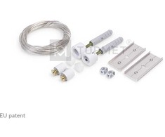 LED juostos profilio pakabinimo rinkinys, baltas, 1,5m ilgio