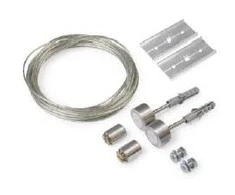 LED juostos profilio pakabinimo rinkinys, 50V, sidabrinės spalvos, 2vnt.