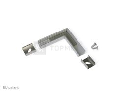 LED juostos profilio SLIM8 kampinis sujungimas L (juodai anoduotas)