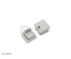 Bikuva.lt LED juostos profilio SMART10 užbaigimo elementai su skyle (pilki). Komplekte 2 vnt.