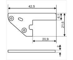 Bikuva.lt LED juostos profilio STEP10 užbaigimo elementas, juodas