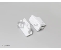 LED juostos profilio SURFACE10 užbaigimo elementas (baltas).
