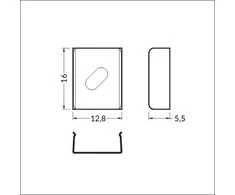 LED juostos profilio tvirtinimo elementas Z (juodas)