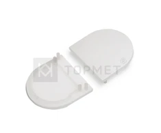 Bikuva.lt LED juostos profilio VARIO30-01-D9 užbaigimo elementai, balti
