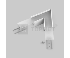 LED juostos profilio VARIO30-02 60 laipsnių kampinis sujungimas, baltas