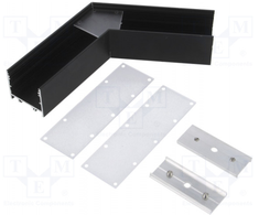 LED juostos profilio VARIO30-02 kampinis sujungimas 120 laipsnių, juodas.