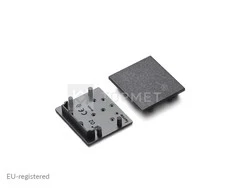 LED juostos profilio VARIO30-02 užbaigimo elementas, juodas.