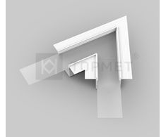 LED juostos profilio VARIO30-05 60 laipsnių kampinis sujungimas, baltas