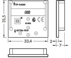 LED juostos profilio VARIO30-08B (VARIO30-08+VARIO30-02) užbaigimai. Komplekte 2 vnt.