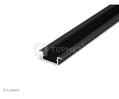 LED juostos profilis BEGTIN12 J/S, juodas, 2m