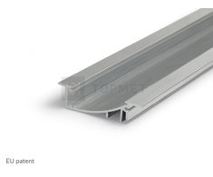LED juostos profilis FLAT8, neanoduotas aliuminis, 2m
