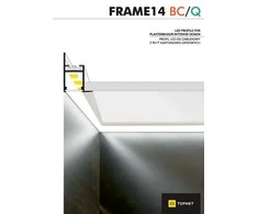 Bikuvalt LED juostos profilis FRAME14 BC/Q, anoduotas aliuminis, 2m