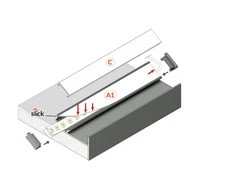 Bikuva.lt LED juostos profilis GLOW12 UP A1C, baltas, 3m