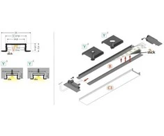 Bikuva.lt LED juostos profilis GROOVE14.V2 BC3/Y, baltas, 2m
