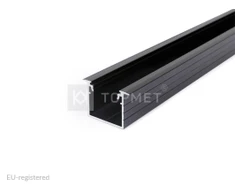 Bikuva.lt LED juostos profilis LINEA-IN20 EF/U7, juodas, 2m