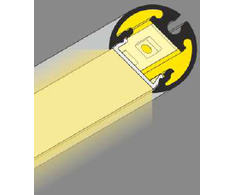 LED juostos profilis PEN12 CJ, anoduotas aliuminis, 2m
