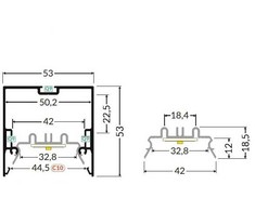 LED juostos profilis PHIL.V2, juodas, 3m