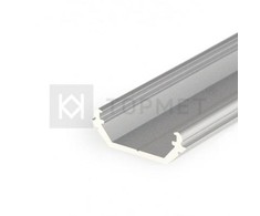 LED juostos profilis QUARTER10 BD/U6, anoduotas aliuminis, 2m
