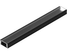 LED juostos profilis SLIM8 AC2/Z, juodas, 2m